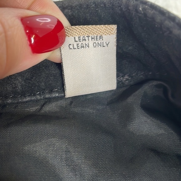 I.E. Relaxed brand black suede leather jacket. Two pockets. Front zip. Large‎ - Picture 13 of 13